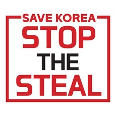 STOP THE STEAL 차량용 스티커 SAVE KOREA 캠페인 STS자동차 데칼 시트지, 1개, 레드A타입