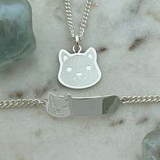 개띠 미아방지목걸이 미아방지팔찌 실버 아기목걸이 돌선물 백일선물 조카선물
