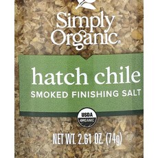 Simply Organic 훈제 마무리 소금 해치 칠리 74g(2.61oz), 742.61정, 74g, 1개