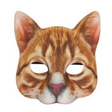 성인 어린이를위한 할로윈 동물 마스크 역할 재생 소품 마스크 볼 고양이 마스크, 오렌지 고양이