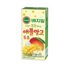 베지밀 과일이 꼭꼭 씹히는 애플망고 두유 16팩