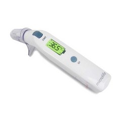 아기 유아 마이크로라이프 귓속체온계 경보음 기능 밧데리포함 체온계 빠른 측정, 1개