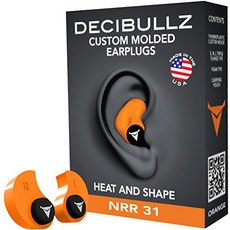 Decibullz - Custom Molded Earplugs 31dB Highest NRR Comfortable Hearing Protection for Shooting T, 1