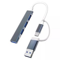 맥북 프로 아이패드 아이맥 휴대폰 U 마우스 키보드 호환  USB C to 3.0 허브 C타입 4 포트