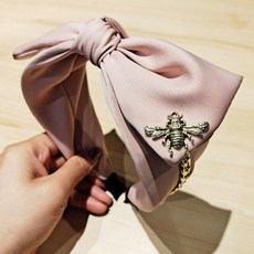 새틴 활 매듭 금속 꿀벌 Headbands 여성용 장식 액세서리 도매