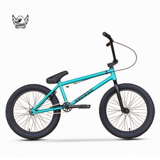 BMX 묘기자전거 입문용BMX자전거 101063 showkeCRMO 크롬 몰리브덴 강철 20 인치 성능 자동차 BMX 멋진 자전거 거리 자동차 두 번째 하로 광대 스턴트 제한, 매직 블루