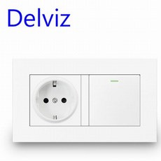 Delviz 벽 전원 소켓 16A 흰색 AC 110250V 콘센트 1 Gang 2Way 1Way on off 푸시 버튼 패널 EU 표준 조명 스위치 | 전기 소켓 | - 알리 익스프레스, 하얀, 110-250V