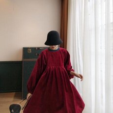 [무료배송]벨벳원피스 비마스 현물 빈티지 하이웨스트 체리 벨벳 블루종 원피스