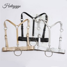 원피스벨트 여성 펑크 하라주쿠 와이드 바디 가터 토로 이달 케이지 조각 하네스 허리 벨트 스트랩 멜빵