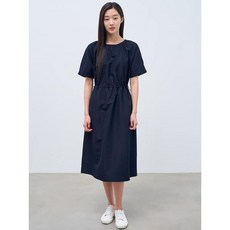 빈폴 레이디스 Green 폴리 라운드넥 핏 앤 플레어 원피스 네이비 BF4371N03R