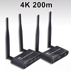 영상 고화질 수신기 무선 호환 4K hdmi 익스텐더 656ft 200M 디스플레이 비디오 송신기 화면 공유 PS4 카메라 PC-TV 모니터, 1 TX and 1 RX_with EU Plug