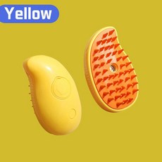 전기 스팀 스프레이 고양이 브러시 반려동물 그루밍 빗 제모, 1개, 2.Yellow