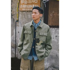 남자 아메카지 카모패치 트러커자켓