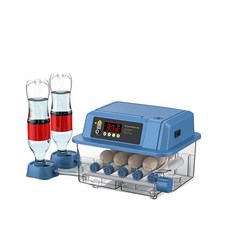 병아리 부화기 9/15 계란 닭 오리 거위 인큐베이터 완전 자동 터너 전기 병아리 브로더 습도 디지털 디스플레이 이중 전원, EU Plug 220v 12v, 9 eggs