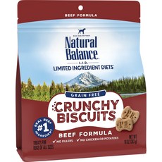 Natural Balance L.I.D. Limited Ingredient Diets Grain-Free Crunchy Biscuits Beef Formula Dog Treats 10-oz bag