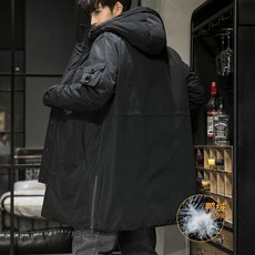 남자패딩코트 남성 다운코트 미들롱타입 겨울 2019보온 두꺼운 작업복 남학생유행 타입