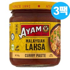 Ayam Malaysian Laksa Paste 아얌 말레이시안 락사 페이스트 185g 3팩, 3개