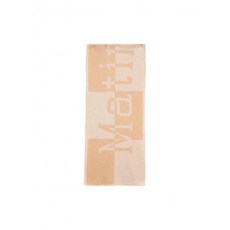 MATIN KIM LOGO CHECKBOARD MUFFLER IN BEIGE 190939