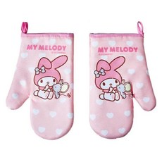 Bantang 캐릭터 오븐 양손 장갑, 1개, 마이 멜로디 핑크