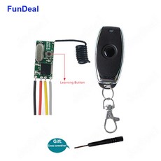 433 mhz 범용 1ch 마이크로 rf 원격 제어 스위치 12 v dc 36 v 24 v 릴레이 송신기 수신기 모듈 홈 오피스 라이트 스위치, 옵션선택개, (691)1 RC And 1 Receiver