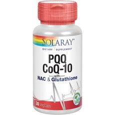 Solaray PQQ CoQ10 코큐텐 글루타치온 30캡슐, 1팩, 30정, 1개