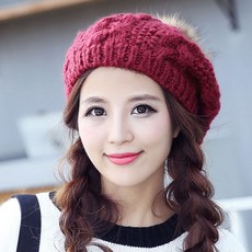 도매팡팡 니트베레모 털실 베레모자 어텀 스위트 큐트 겨울 가을 스타일리쉬 토끼털
