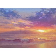 하와이 마우이 선셋 아트 - 카렌 위트 워스의 핸드 메이드 데스크 또는 홀리데이 장식, 본상품