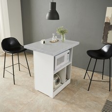 인조대리석 콤보 600 홈바 아일랜드 식탁, 그레이