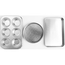 EOM Easy Bake Oven 케이크 팬 세트에는 컵 케이크 팬 직사각형 팬 및 원형 팬이 포함됩니다. - E059601IJD9YSI6