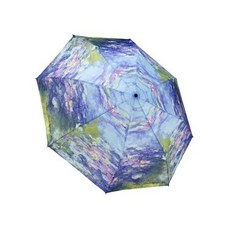 Galleria Monet 수련 자동 켜기/끄기 초대형 포터블 여성 접이식 우산 48인치 차양 12"까지 컴팩트 대부분의 여행가방에 적합 난공불락의 유리섬유 갈비뼈