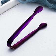 스테스 서빙 집게 미니 애피타이저 아이스 큐브 치즈 디저트 설탕, 7.Purple, 1개