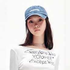 유희 YOUHEE LOGO BALL CAP BLUE - 유희모자