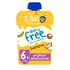 Ella's Kitchen 엘라스키친 데리 프리 바나나 요거트 알터네이티브 베이비 파우치 6개월이상 80g 4팩, 4세트