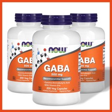나우푸드 Now Foods 가바 GABA 비타민 B 500mg, 3개입, 200정