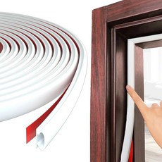 방진 방음 침실 문짝 날씨 씰링 스트립 자체 접착 충돌 방지 6M 10 6MM, 6M 1Roll, White, 10x6mm, 1개