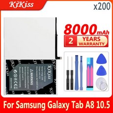 Kikiss 배터리 x200 HQ-6300NA 삼성 갤럭시 탭 A8 10.5 SM-X200 SM-X205 8000mAh, 1개