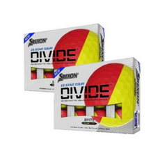 스릭슨반반볼 Srixon 스릭슨 디바이드 반반 골프공 큐스타 (2팩 세트) 빨간노란-red yellow 레드 옐로우 12개입 2개