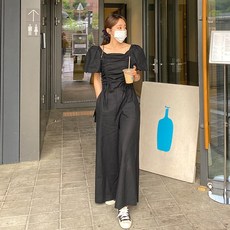 여성데님점프수트