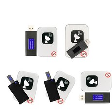 FWT 5 Pcs 자동차 GPS 신호 방해 전파 차단기 USB 디스플레이 GPS 신호 방해 전파 차단기, 6x2x2CM, 블랙, 아크릴로 니트릴 부타디엔 스티렌 플라스틱