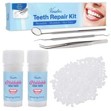 Teeth Repair Kit Temporary Teeth replacement kit Moldable False Teeth, 1개 - temporary