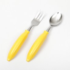 바나나 손잡이 스푼&포크 세트, 1개
