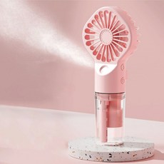 손 포켓 물 미니 야외 여름 도구 휴대용 스프레이 손풍기 핸디 미스트 냉각 선풍기 캠핑용, Pink, 1개