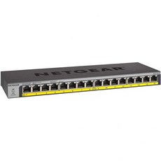 스위칭허브 이더넷 분배기 NETGEAR PoE 스위치 16 포트 기가비트 비관리 네트워크 스위치GS116LP x PoE+ 76 W 업그레이드 가능 데스크톱 벽면 장착 또는 랙마, 16 x PoE+ 76W | Unmanaged, 1개