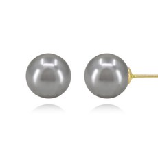 14K골드 MADE IN AUSTRIA 화이트앤 다크 8mm 진주귀걸이