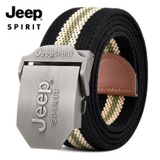 JEEP SPIRIT 지프 스피릿 남성 벨트 캐쥬얼 청바지 허리띠 스트라이프 자동 버클 캔버스 벨트 0498