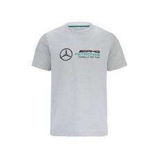 Mercedes AMG Petronas 포뮬러 원 팀 - 공식 1 상품 라지 로고 티셔츠 회색., Medium, 회색