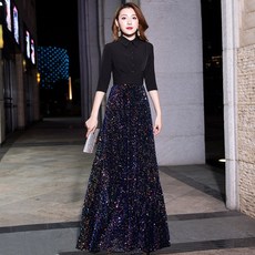 합창단 콩크루 이브닝드레스 A400 피아노 연주복 스팽글