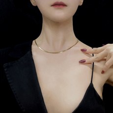 [Super Shiny] 스네이크 라인 목걸이(골드컬러)_sneak line necklace 18K plating