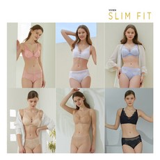[비비안 슬림핏] SLIMFIT 썸머 쿨커버 브라팬티 6세트