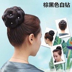 레이빈컴퍼니 브르머리띠 행사가발 헤어피스 헤어가방 접시머리 꽃턱잎 아홉 송이 알프스프라자축하화환 여성 올림머리 신기 극